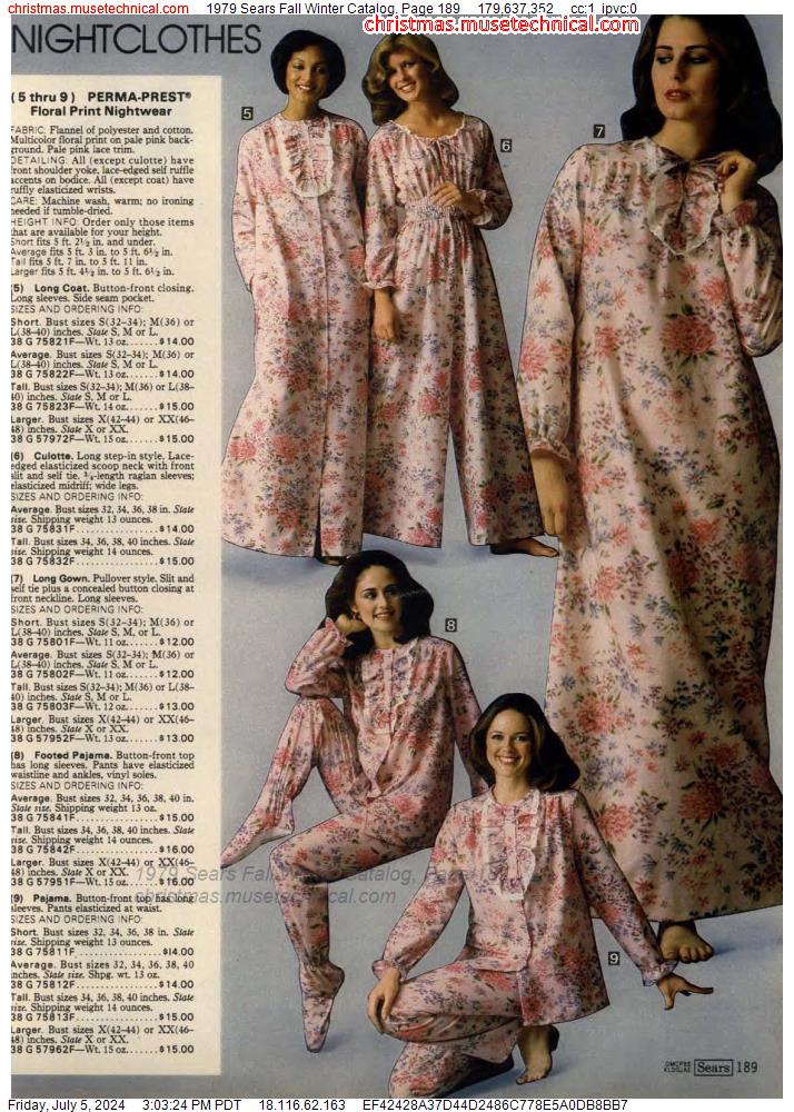 1979 Sears Fall Winter Catalog, Page 189