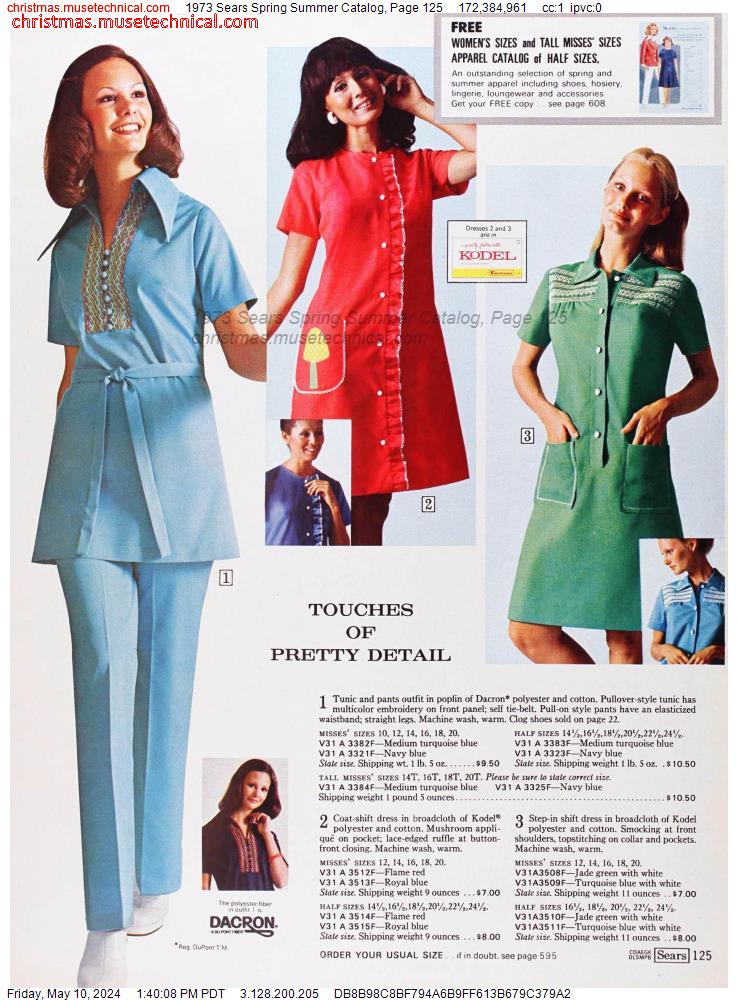 1973 Sears Spring Summer Catalog, Page 125