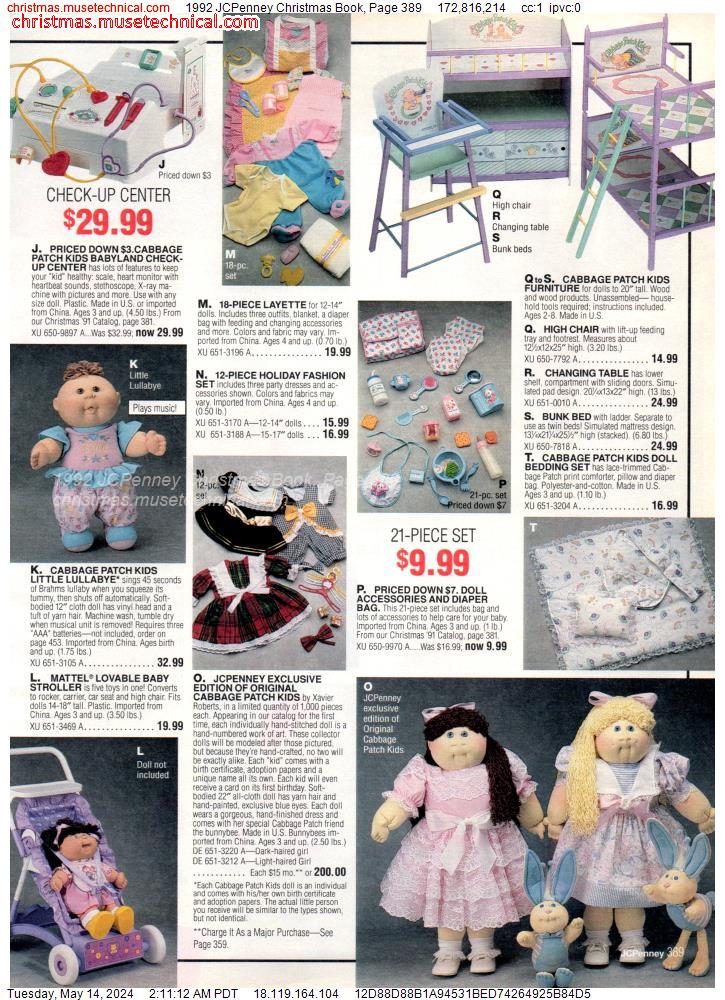 1992 JCPenney Christmas Book, Page 389