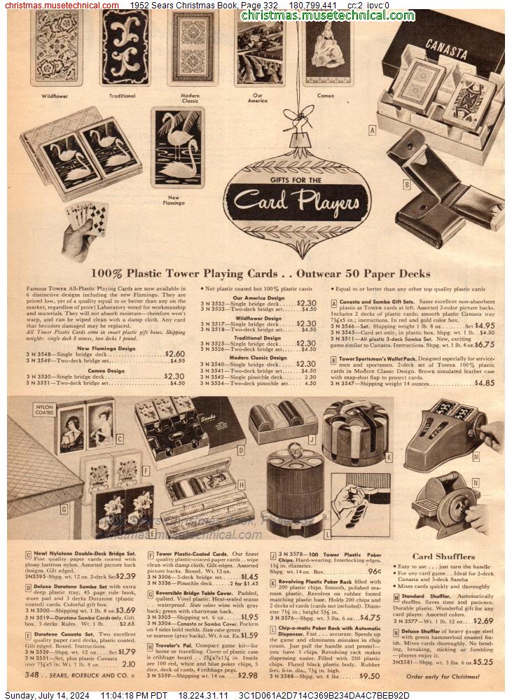 1952 Sears Christmas Book, Page 332