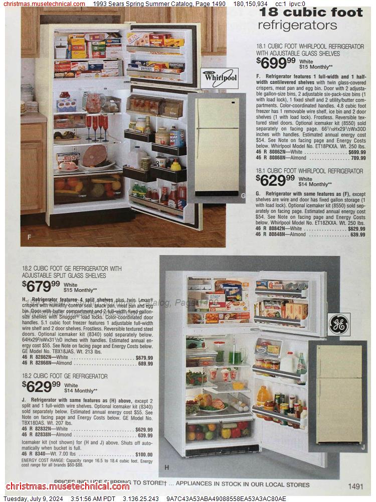 1993 Sears Spring Summer Catalog, Page 1490