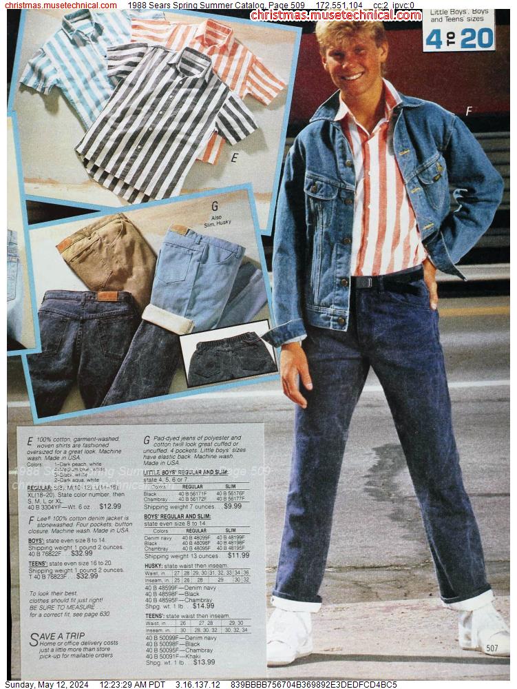 1988 Sears Spring Summer Catalog, Page 509