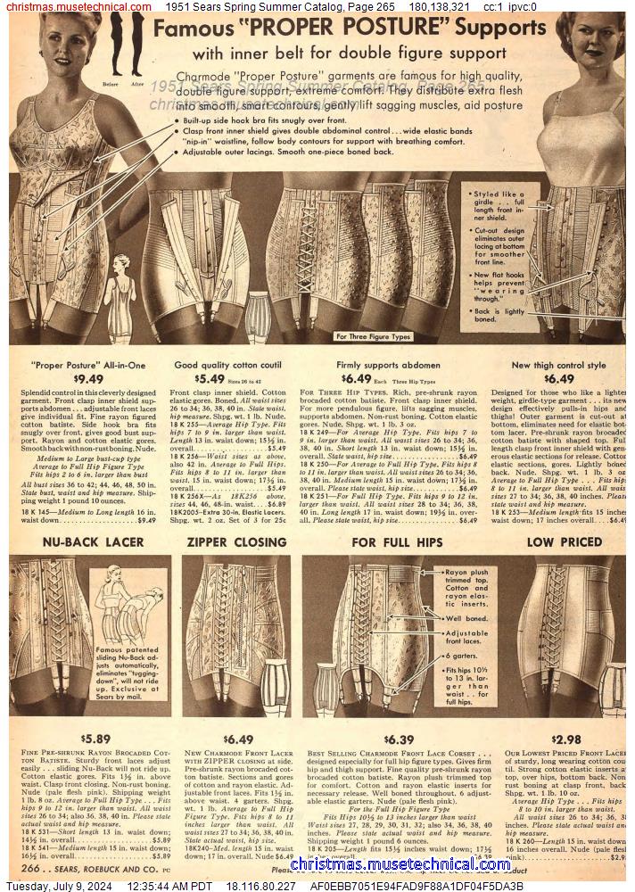 1951 Sears Spring Summer Catalog, Page 265