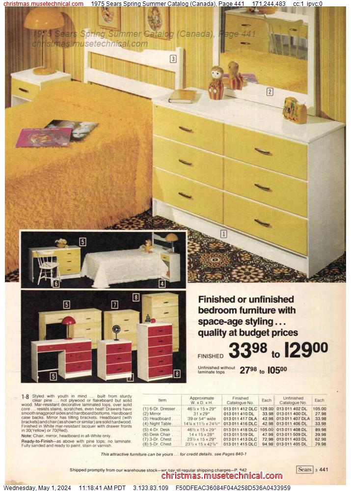 1975 Sears Spring Summer Catalog (Canada), Page 441