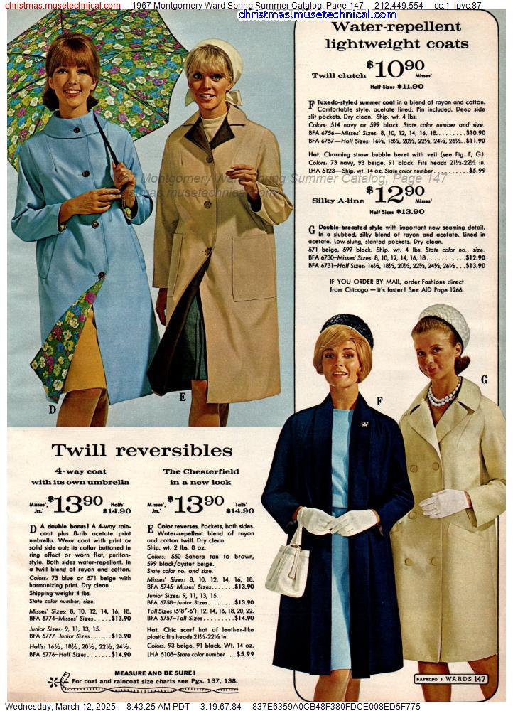 1967 Montgomery Ward Spring Summer Catalog, Page 147