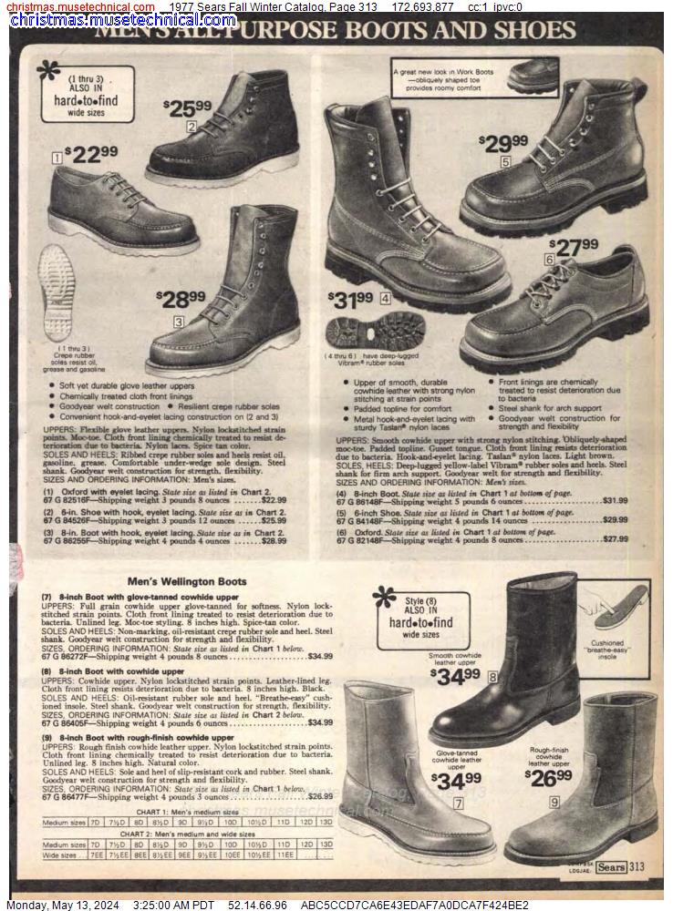 1977 Sears Fall Winter Catalog, Page 313