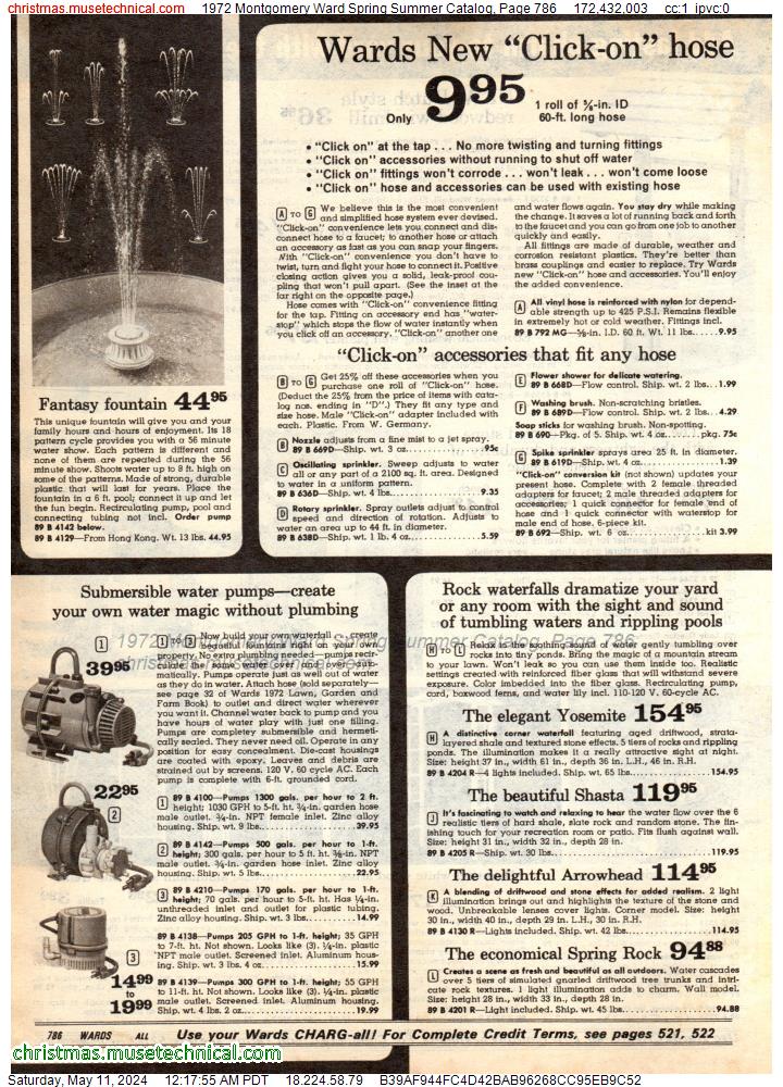 1972 Montgomery Ward Spring Summer Catalog, Page 786