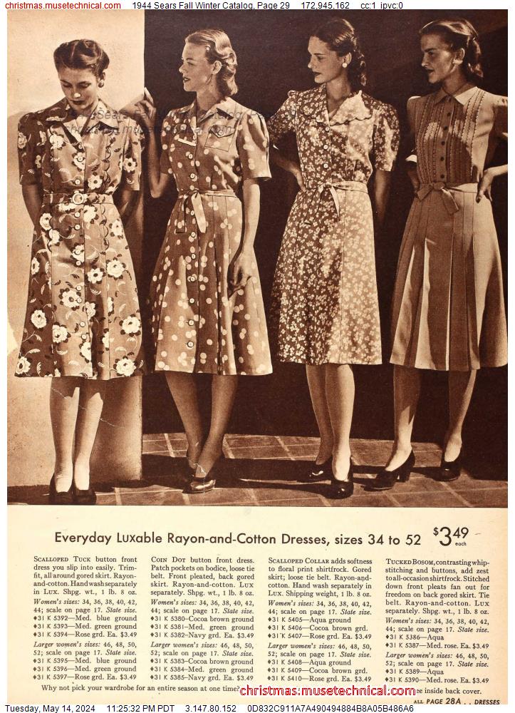 1944 Sears Fall Winter Catalog, Page 29