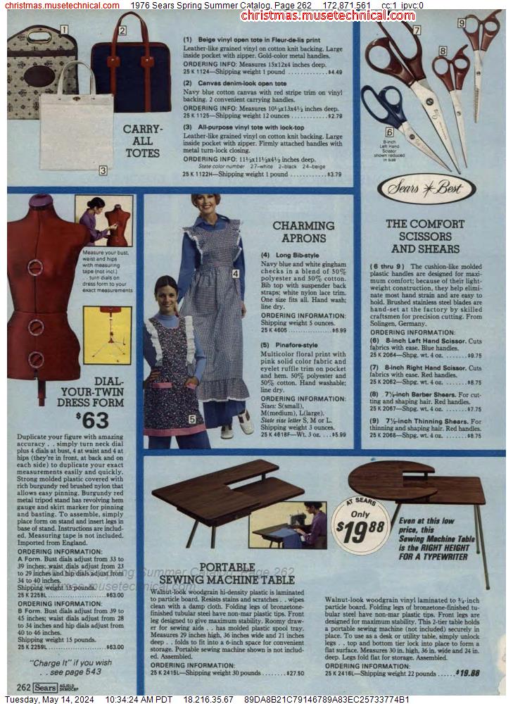 1976 Sears Spring Summer Catalog, Page 262