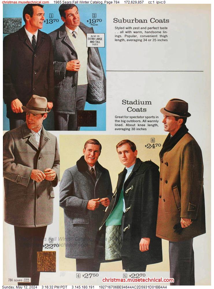 1965 Sears Fall Winter Catalog, Page 784