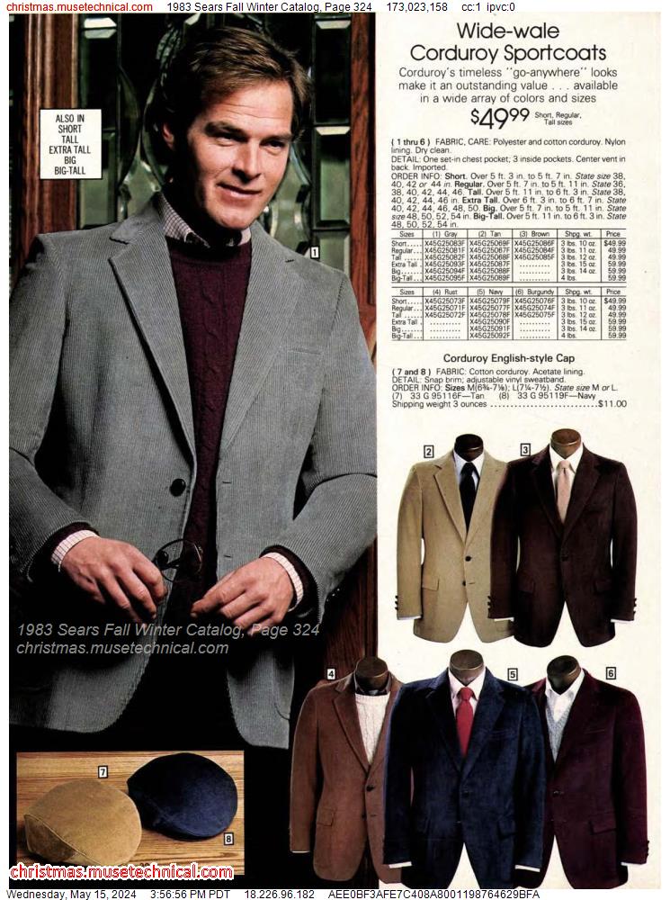 1983 Sears Fall Winter Catalog, Page 324