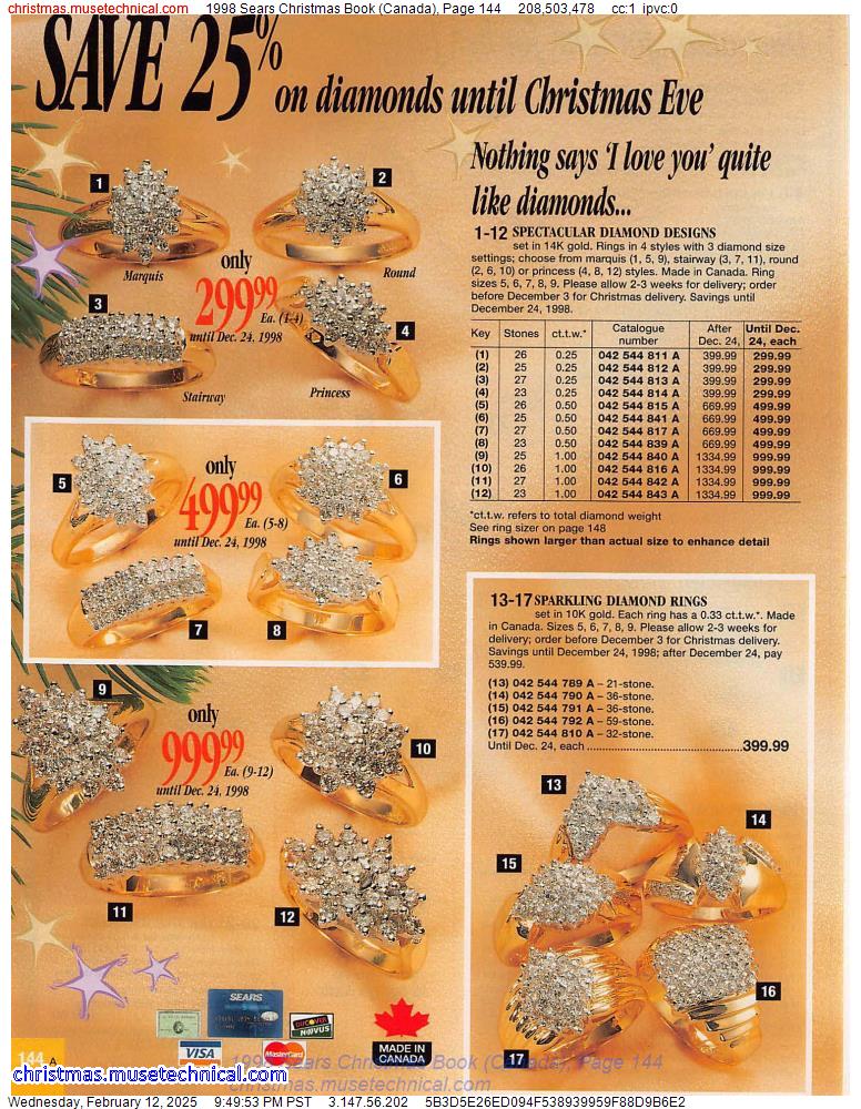 1998 Sears Christmas Book (Canada), Page 144