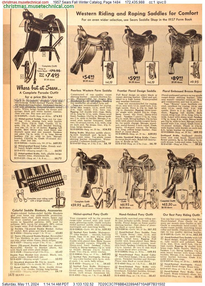 1957 Sears Fall Winter Catalog, Page 1484