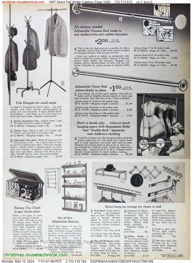 1967 Sears Fall Winter Catalog, Page 1493