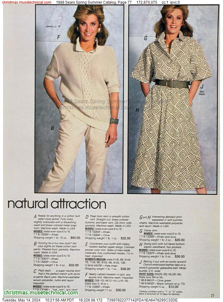 1988 Sears Spring Summer Catalog, Page 77