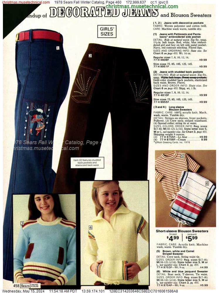 1978 Sears Fall Winter Catalog, Page 460