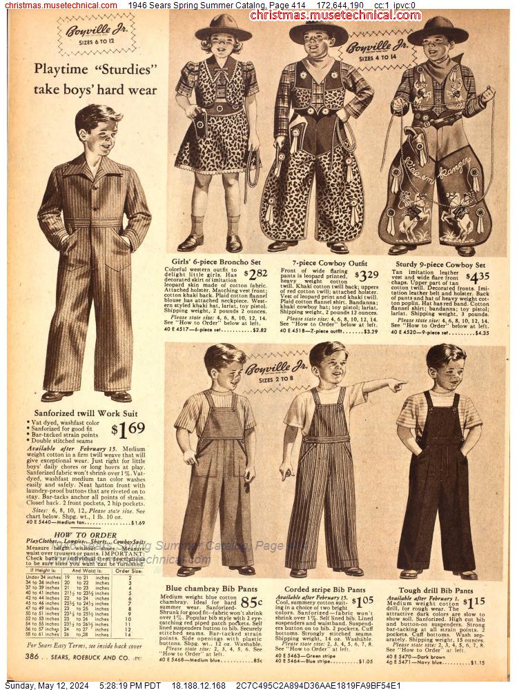 1946 Sears Spring Summer Catalog, Page 414