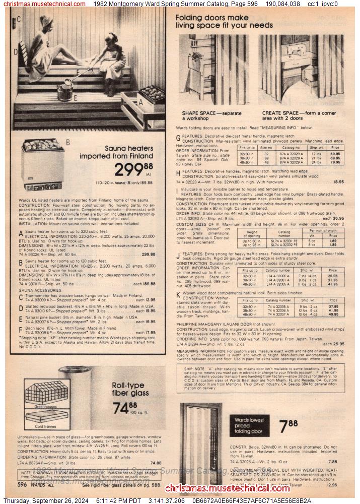 1982 Montgomery Ward Spring Summer Catalog, Page 596