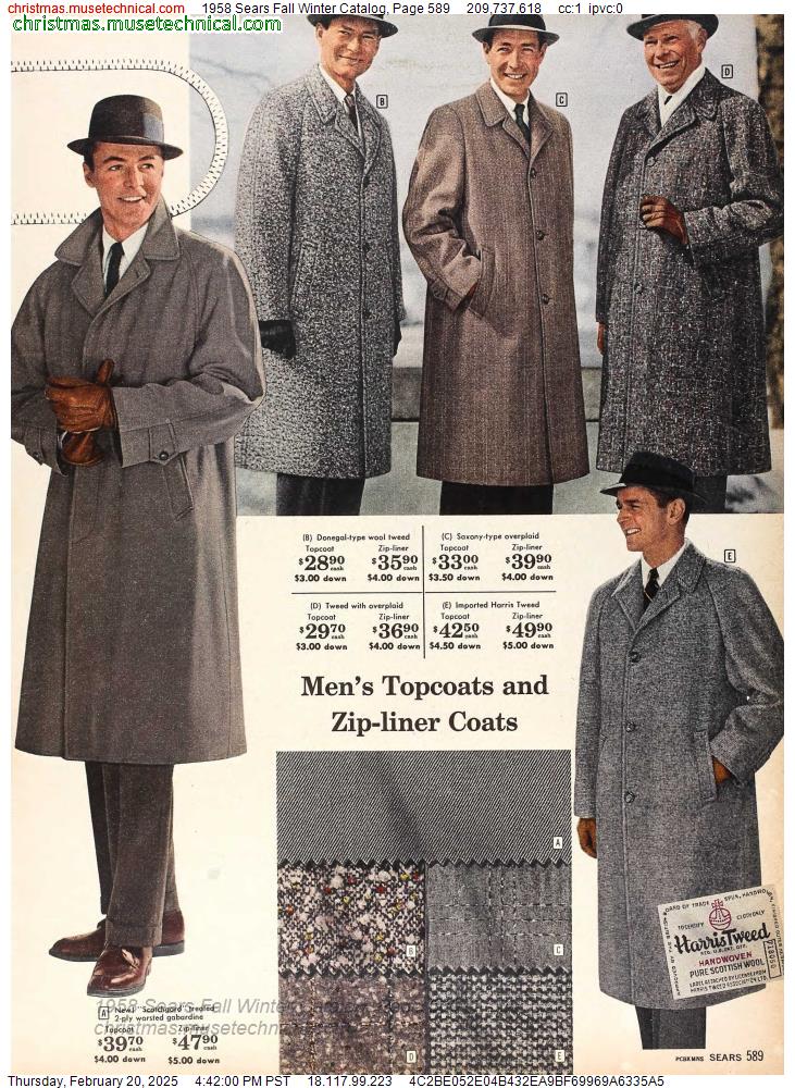 1958 Sears Fall Winter Catalog, Page 589