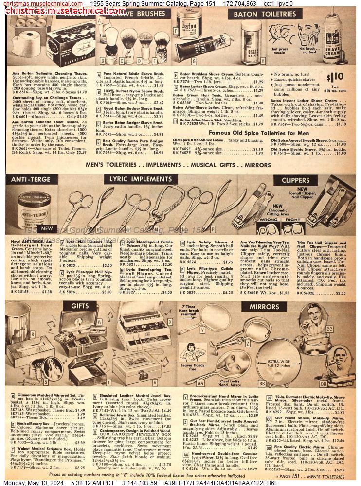 1955 Sears Spring Summer Catalog, Page 151