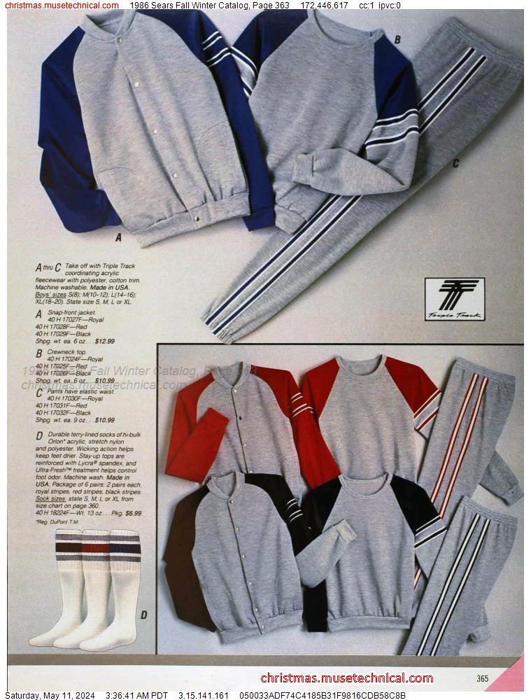 1986 Sears Fall Winter Catalog, Page 363