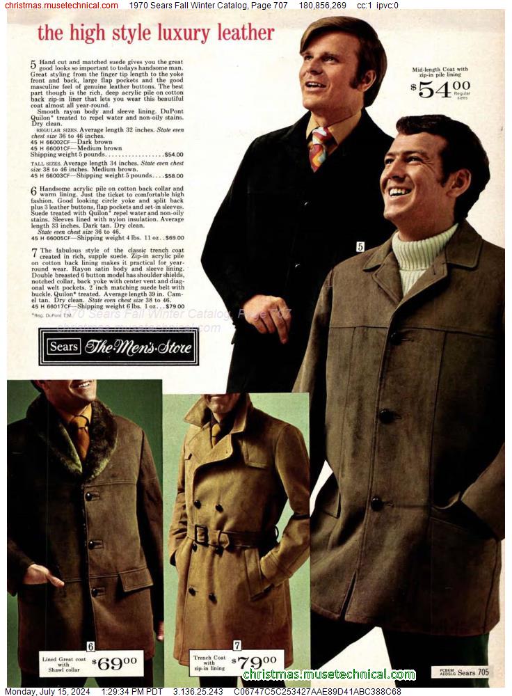 1970 Sears Fall Winter Catalog, Page 707