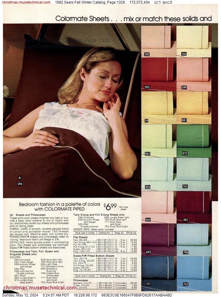 1982 Sears Fall Winter Catalog, Page 1328