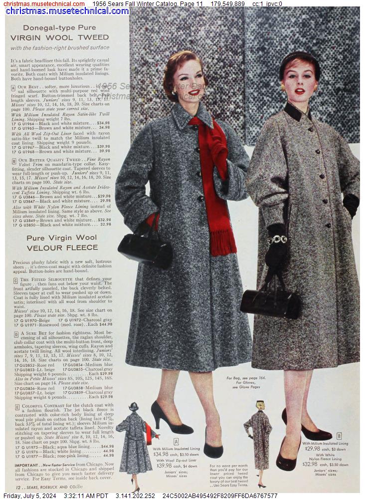 1956 Sears Fall Winter Catalog, Page 11