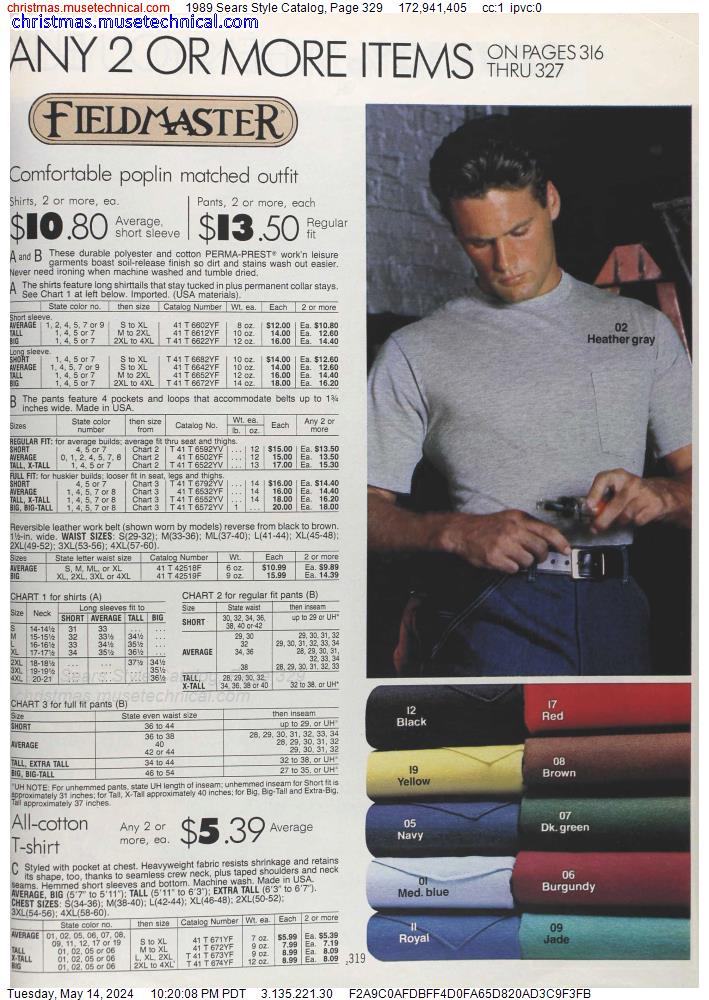 1989 Sears Style Catalog, Page 329