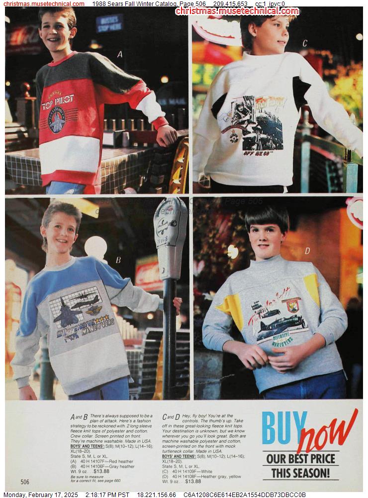 1988 Sears Fall Winter Catalog, Page 506