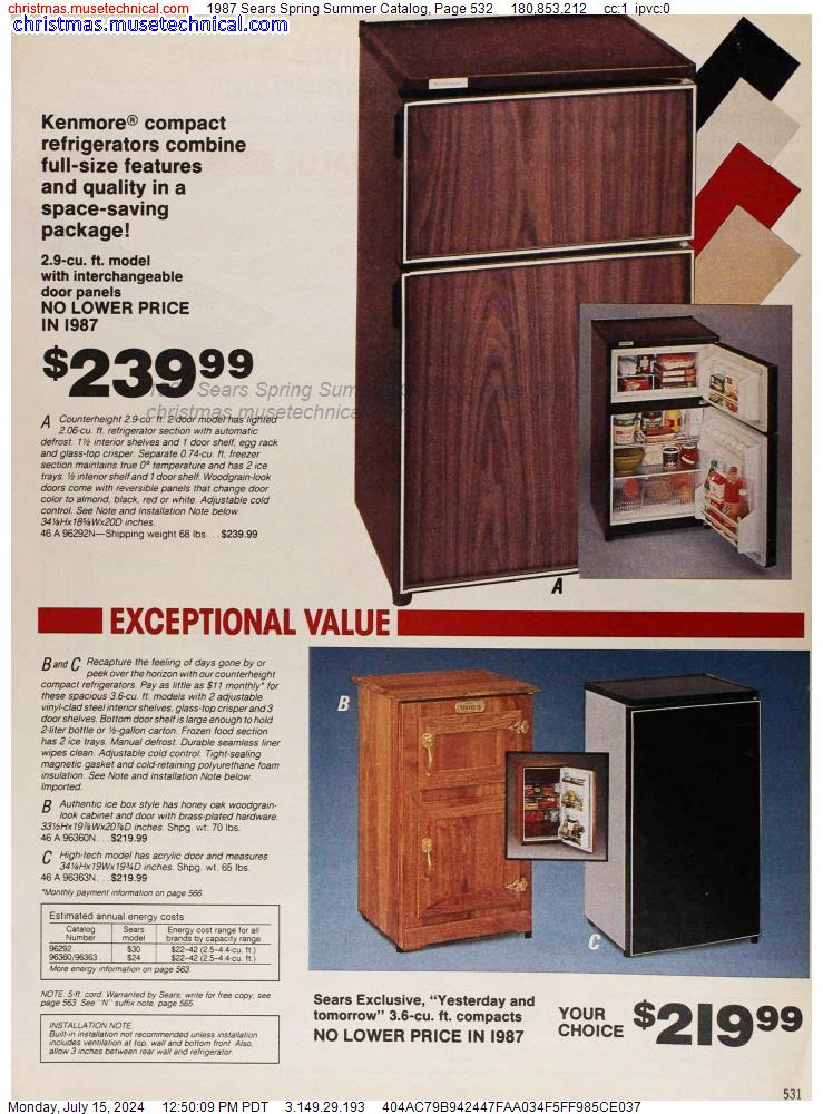 1987 Sears Spring Summer Catalog, Page 532