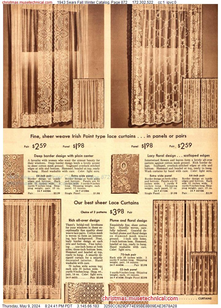 1943 Sears Fall Winter Catalog, Page 872
