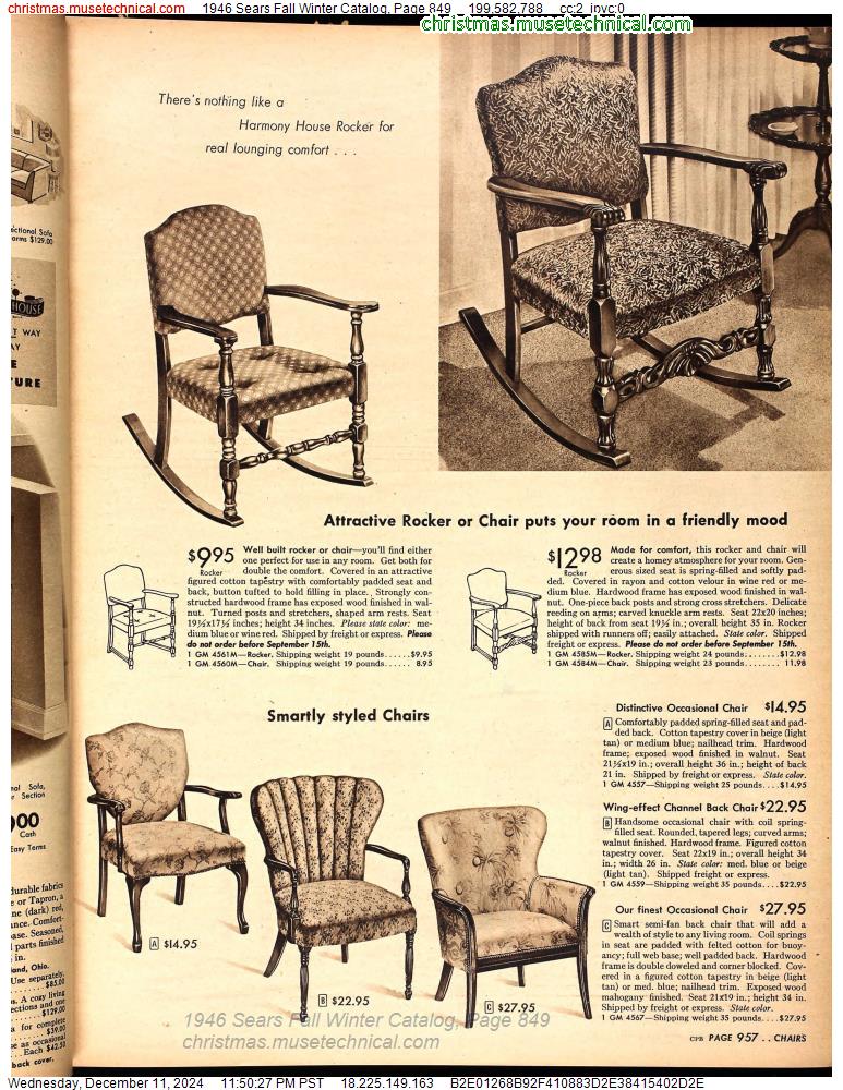 1946 Sears Fall Winter Catalog, Page 849