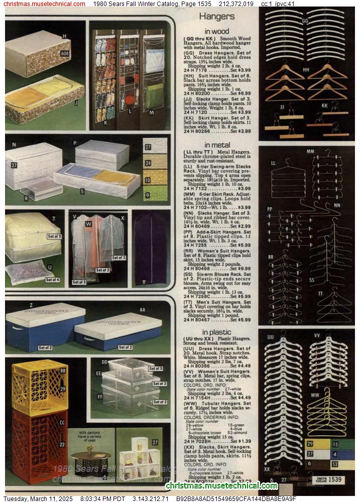 1980 Sears Fall Winter Catalog, Page 1535