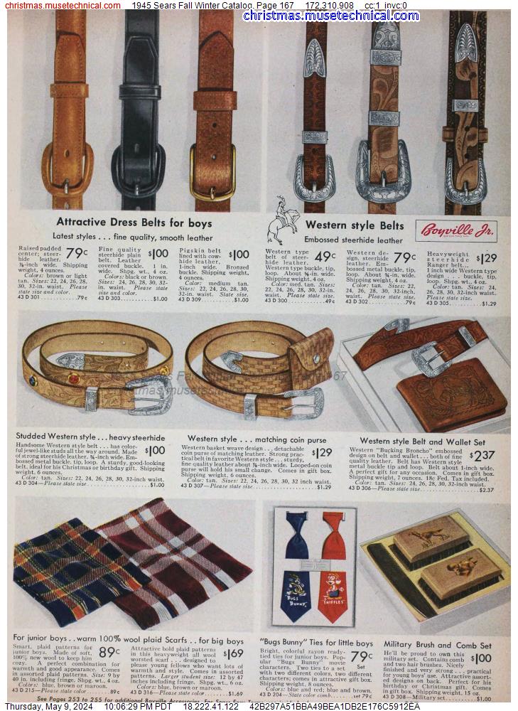 1945 Sears Fall Winter Catalog, Page 167