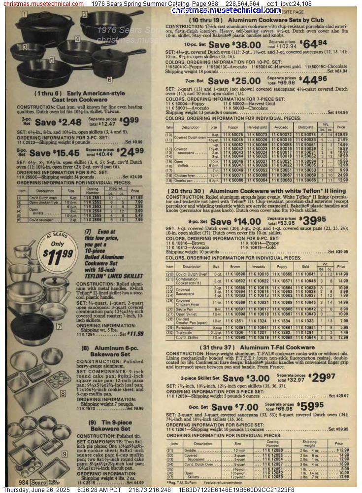 1976 Sears Spring Summer Catalog, Page 988