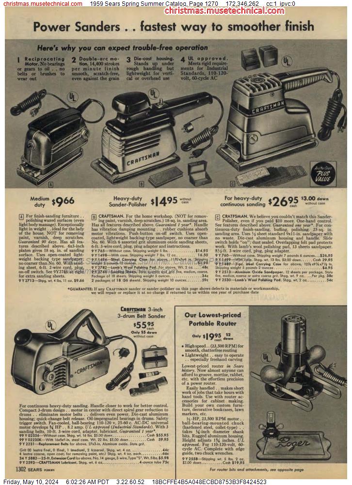 1959 Sears Spring Summer Catalog, Page 1270