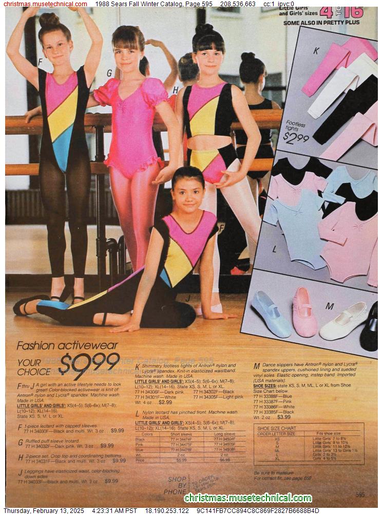 1988 Sears Fall Winter Catalog, Page 595