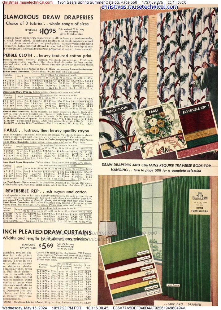 1951 Sears Spring Summer Catalog, Page 550