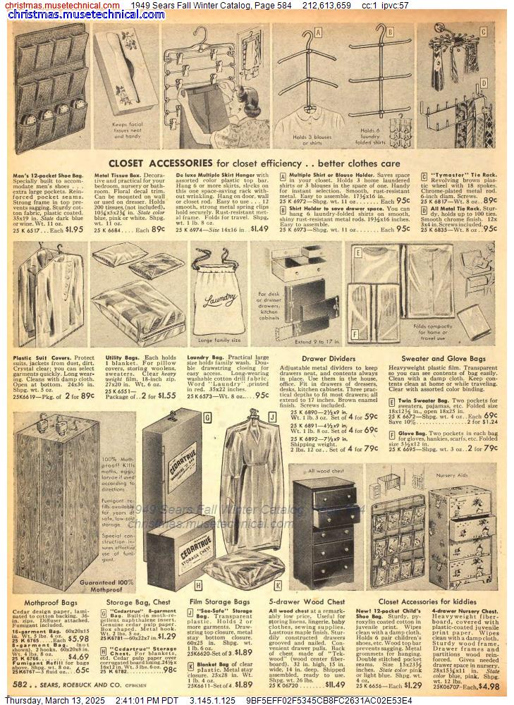 1949 Sears Fall Winter Catalog, Page 584