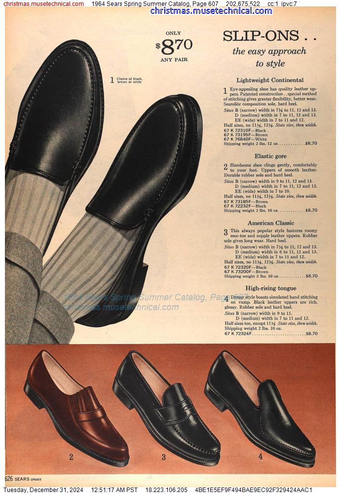 1964 Sears Spring Summer Catalog, Page 607