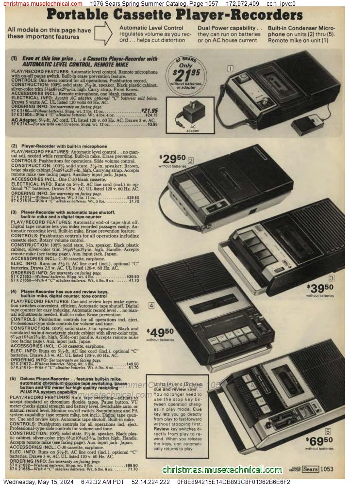 1976 Sears Spring Summer Catalog, Page 1057