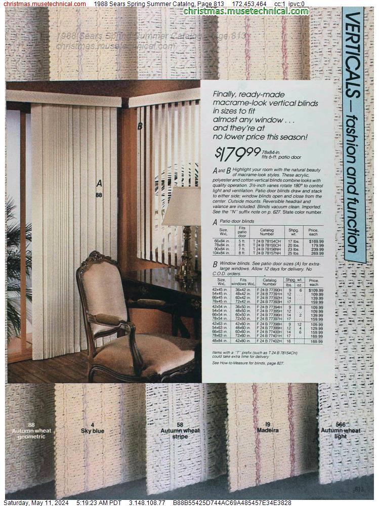 1988 Sears Spring Summer Catalog, Page 813