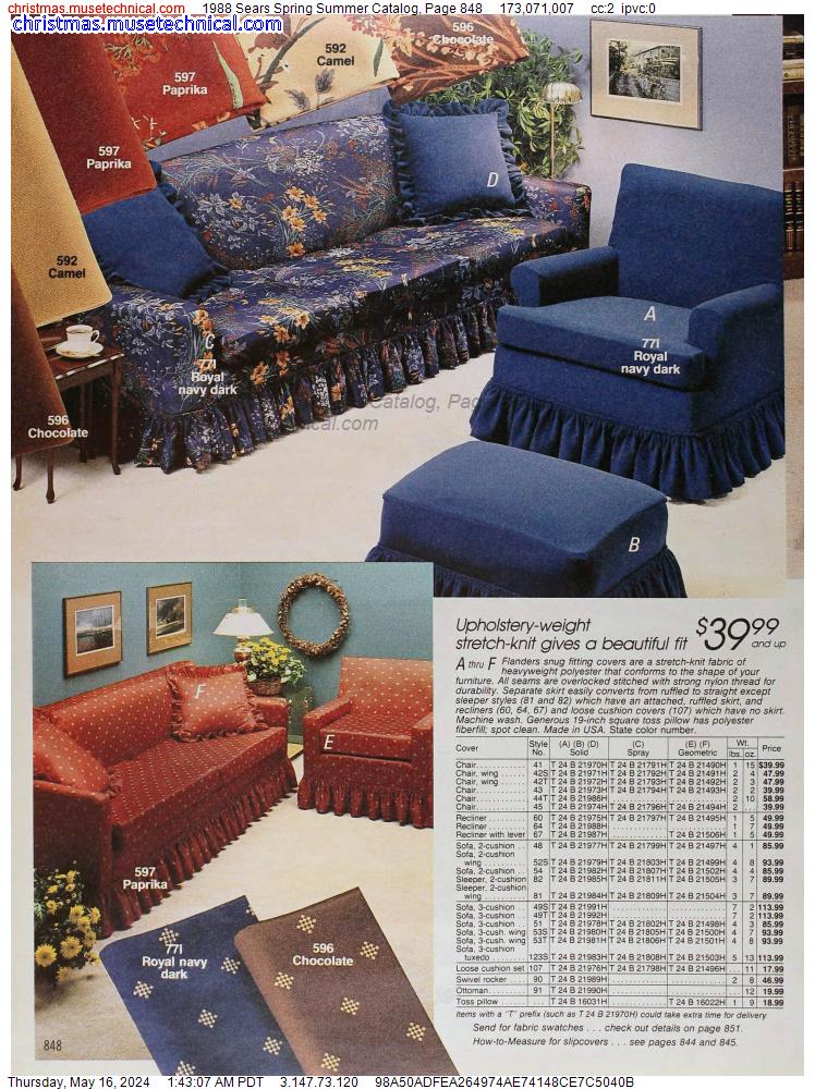 1988 Sears Spring Summer Catalog, Page 848