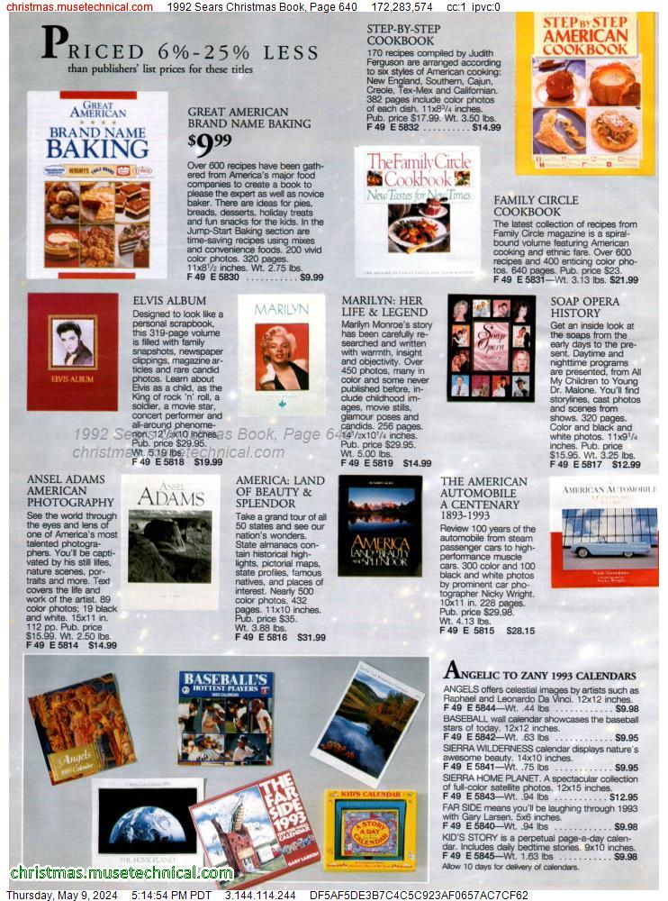 1992 Sears Christmas Book, Page 640