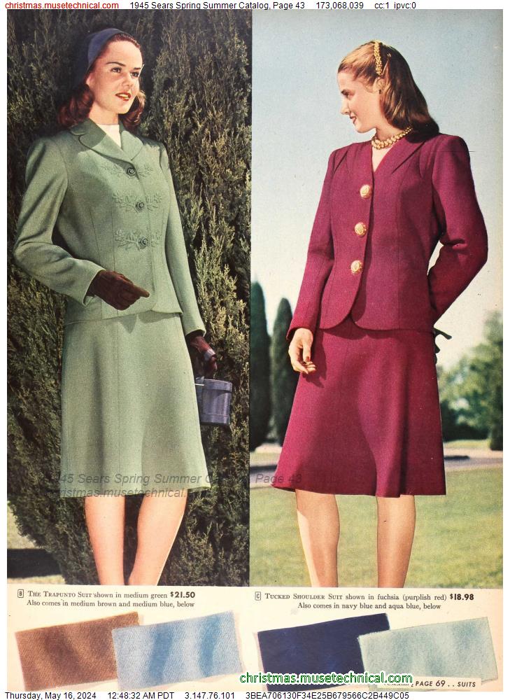 1945 Sears Spring Summer Catalog, Page 43