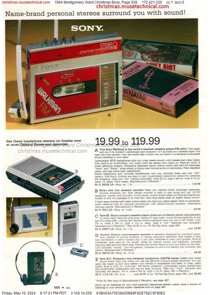 1984 Montgomery Ward Christmas Book, Page 558