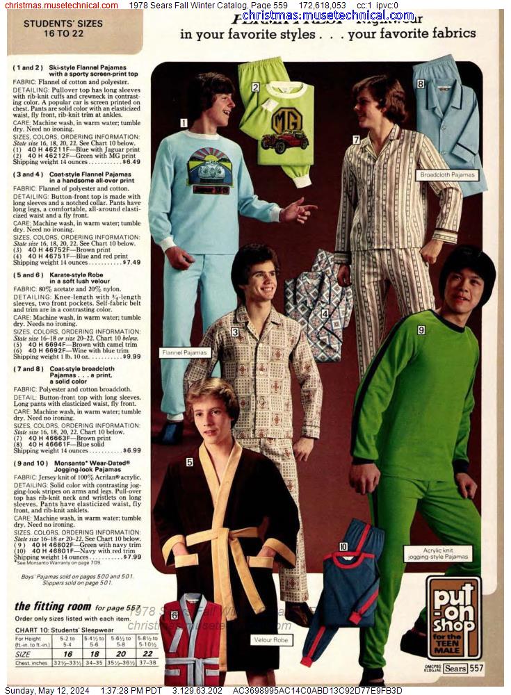 1978 Sears Fall Winter Catalog, Page 559