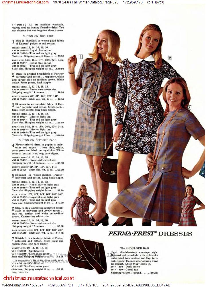 1970 Sears Fall Winter Catalog, Page 328