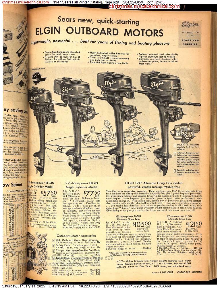 1947 Sears Fall Winter Catalog, Page 629